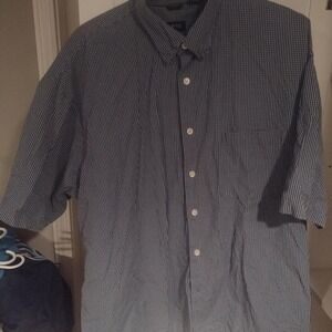 Izod Mens blue long sleeve button down shirt